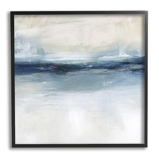 Stupell Industries Timeless Nautical Gloomy Sea Horizon Line Framed Giclee Art